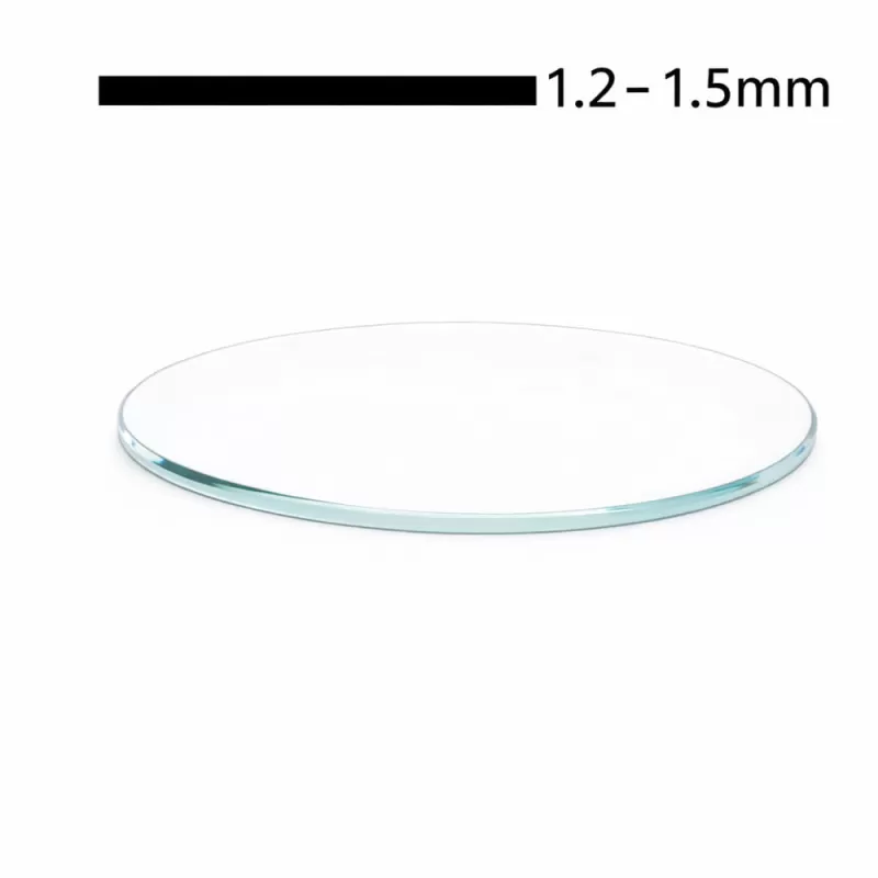 Geam cristal mineral pentru ceasuri 1.2-1.5mm grosime