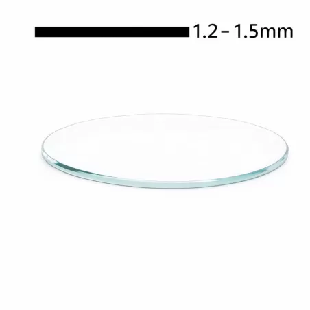Geam cristal mineral pentru ceasuri 1.2-1.5mm grosime
